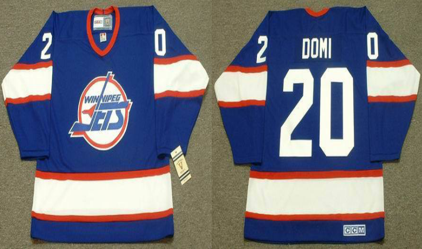 2019 Men Winnipeg Jets 20 Domi blue CCM NHL jersey